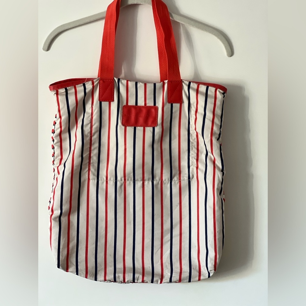 Marc by Marc Jacobs Red and Blue Hearts and Stripes nylon bag